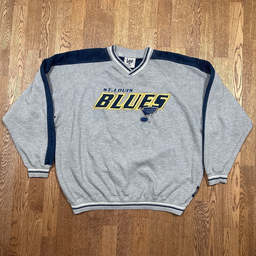 Vintage Y2K Lee Sport St Louis Blues NHL Embroidered Logo Sweatshirt Mens XL